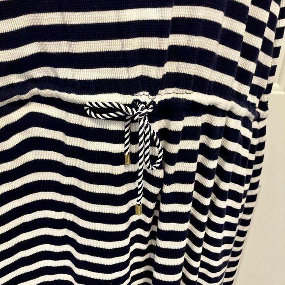 Lauren Ralph Lauren Navy White Striped Nautical T Shirt Knit‎ Dress Plus Size 3X - Picture 3 of 6